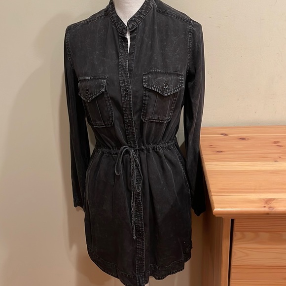 Anthropologie Sandra Mini Shirtdress Blk S - Picture 2 of 2